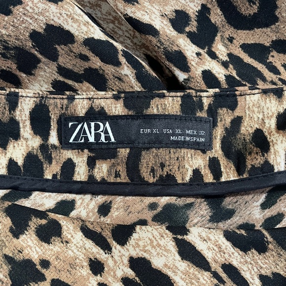 ZARA Leopard Animal Print Slip Midi Skirt, size XL - Picture 4 of 7